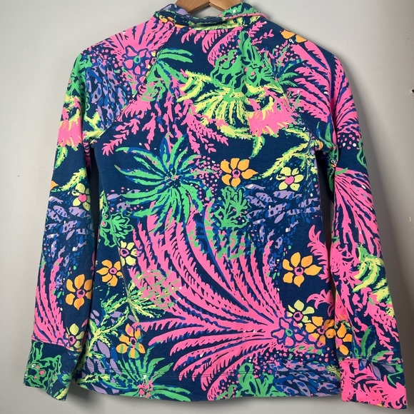 Lilly Pulitzer Women's Size XS Indigo All A Glow Skipper Popover Half Zip Top - Picture 6 of 9
